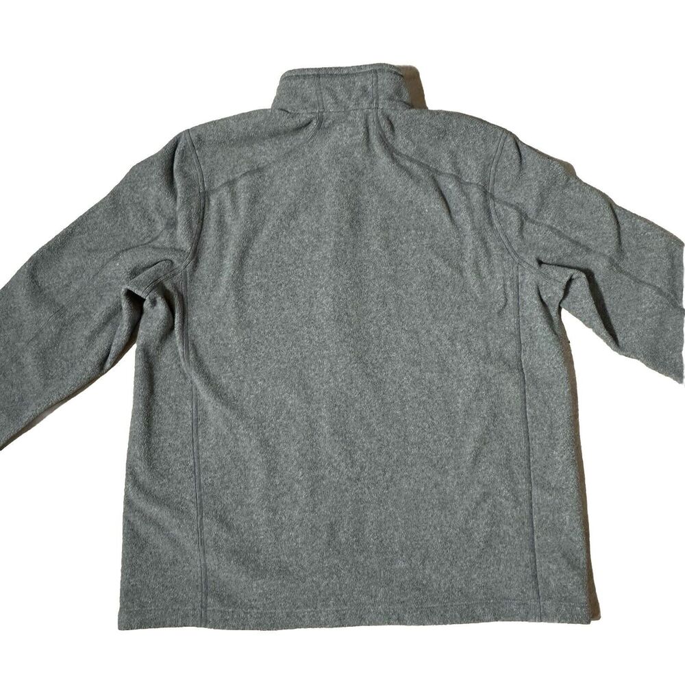 LL Bean Mens Large Regular Slightly Fitted 1/4 Zip Fleece Pullover Gray Jacket - Picture 9 of 10